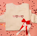 Bows & Hearts Embroidered Sweatshirt