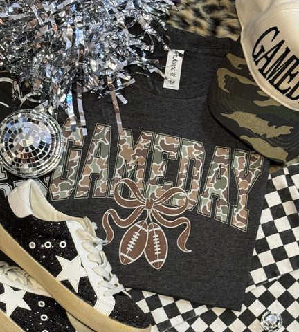 Gameday Camo Football Cherries Tee