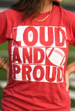 RTS Heather Red Loud And Proud Tee