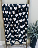 RTS Black Checkered Heart Blanket