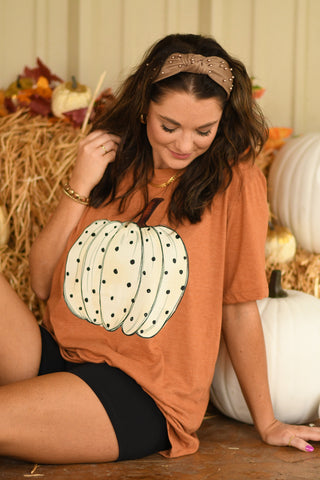 Autumn Spotted Pumpkin Tee