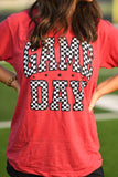 RTS Red Checkered Game Day Tee