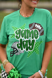 Green Game Day Checkered Stars Tee