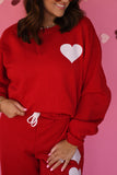 Love Day Heart Sweat Set - Pieces Sold Individually