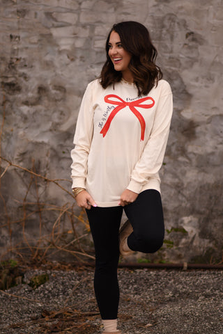 She Is Worthy Bow Tee/Long Sleeve Tee