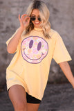 Spring Florals Smiley Face Tee