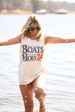 Boats & Hoes Tank/Tee- Red, White & Blue Version