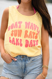 Boat Waves Sun Rays Lake Days Tank/Tee