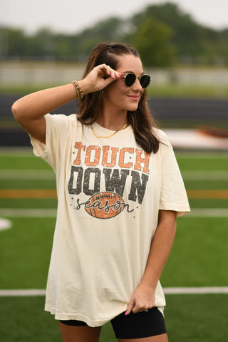 Touchdown Season Faux Glitter Tee