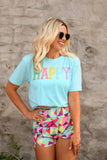 Happy Faux Patch Tee