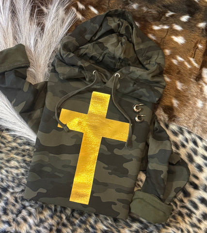 Foil Cross Camo Hoodie