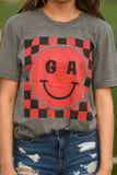 GA Checkered Smiley Tee