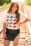 Roxy Red Cowboy Hats Tee