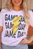 Softball Game Day Bolt Tee