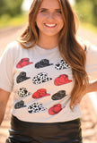 Roxy Red Cowboy Hats Tee